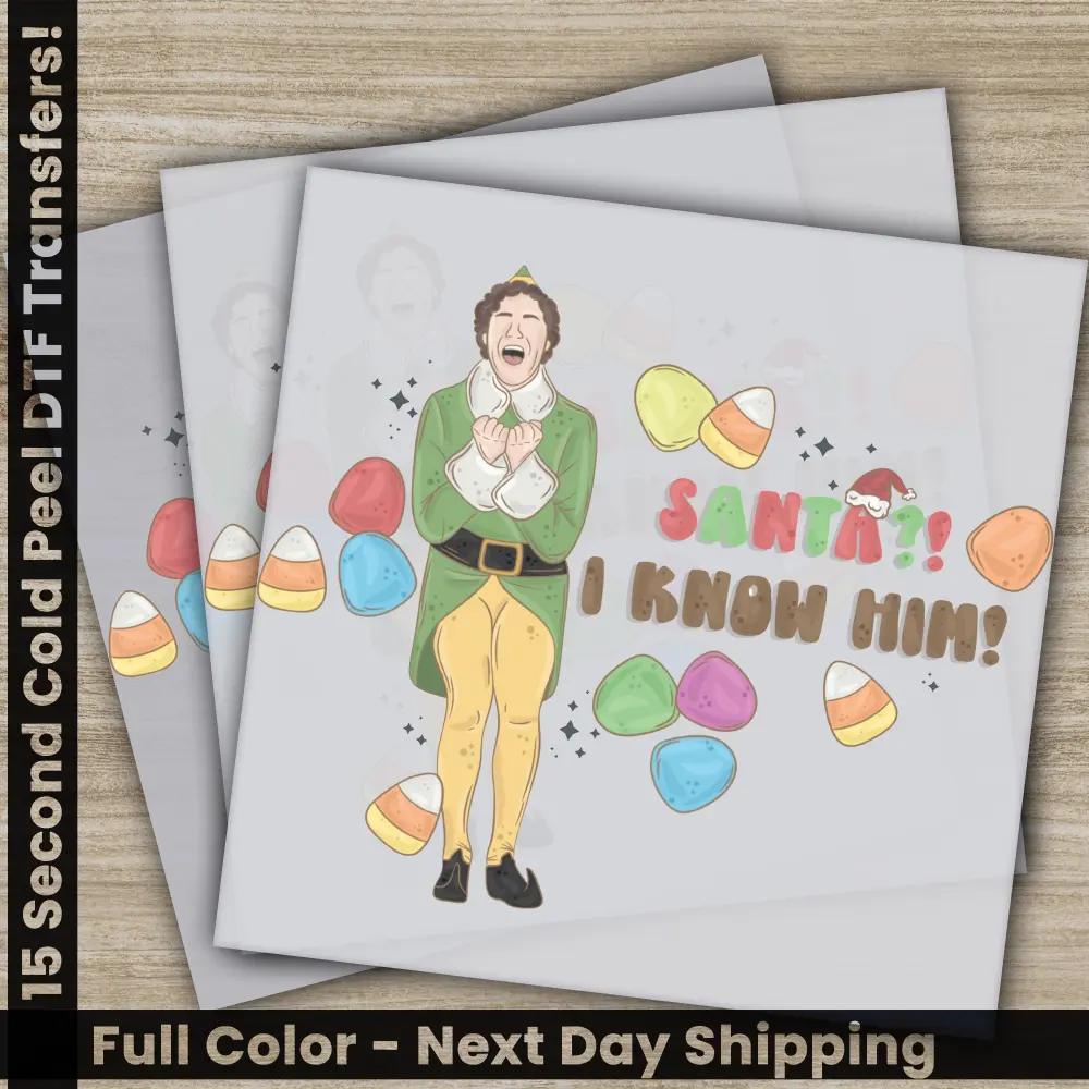 Santa Claus, Christmas DTF Transfers, Ready to Press, Personalized Gifts, Direct to Film, Sublimation Screen Prints, Fast Shipping