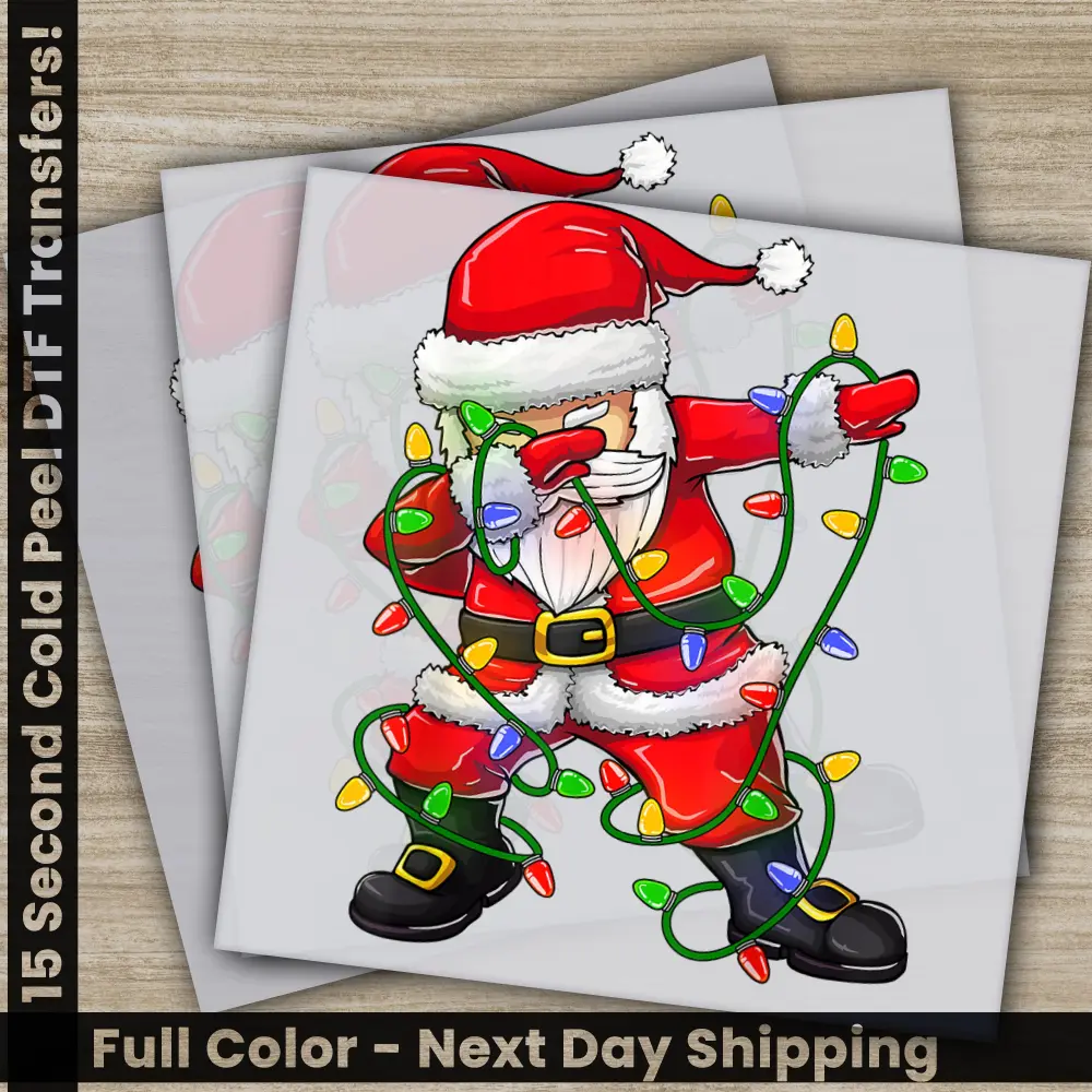Santa Claus, Merry Christmas DTF Transfers, Ready to Press, Personalized Gifts, Direct to Film, Sublimation Screen Prints, Fast Shipping