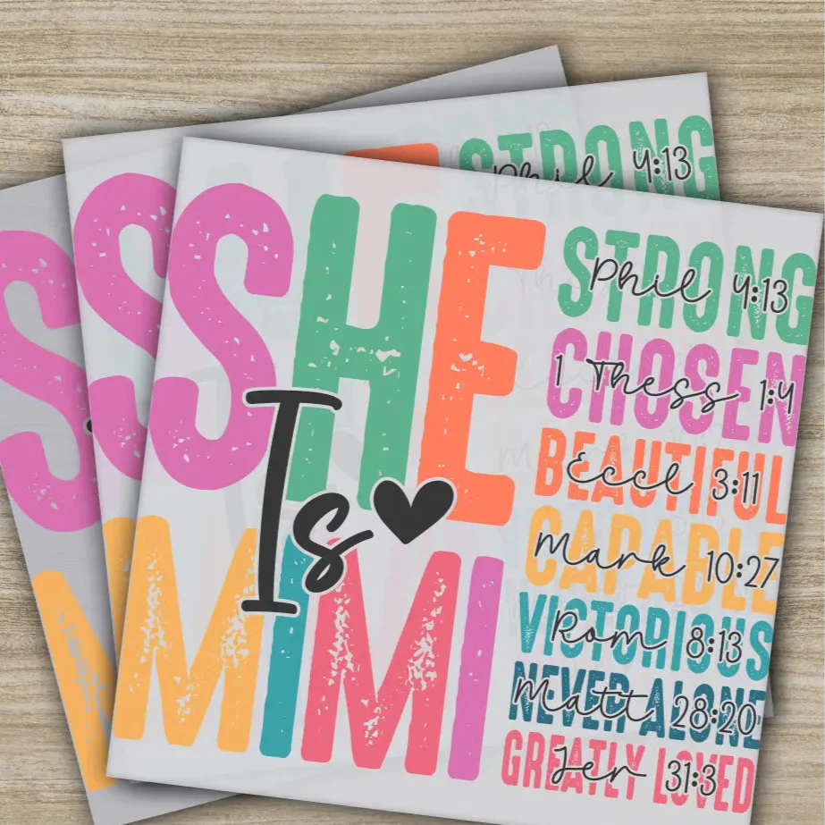 She is Mimi, Mom, Gigi,Mama,Mother's Day Transfers, Ready to Press, Personalized DTF Transfers, Mother's Day Gifts, Heat Press DTF Transfers