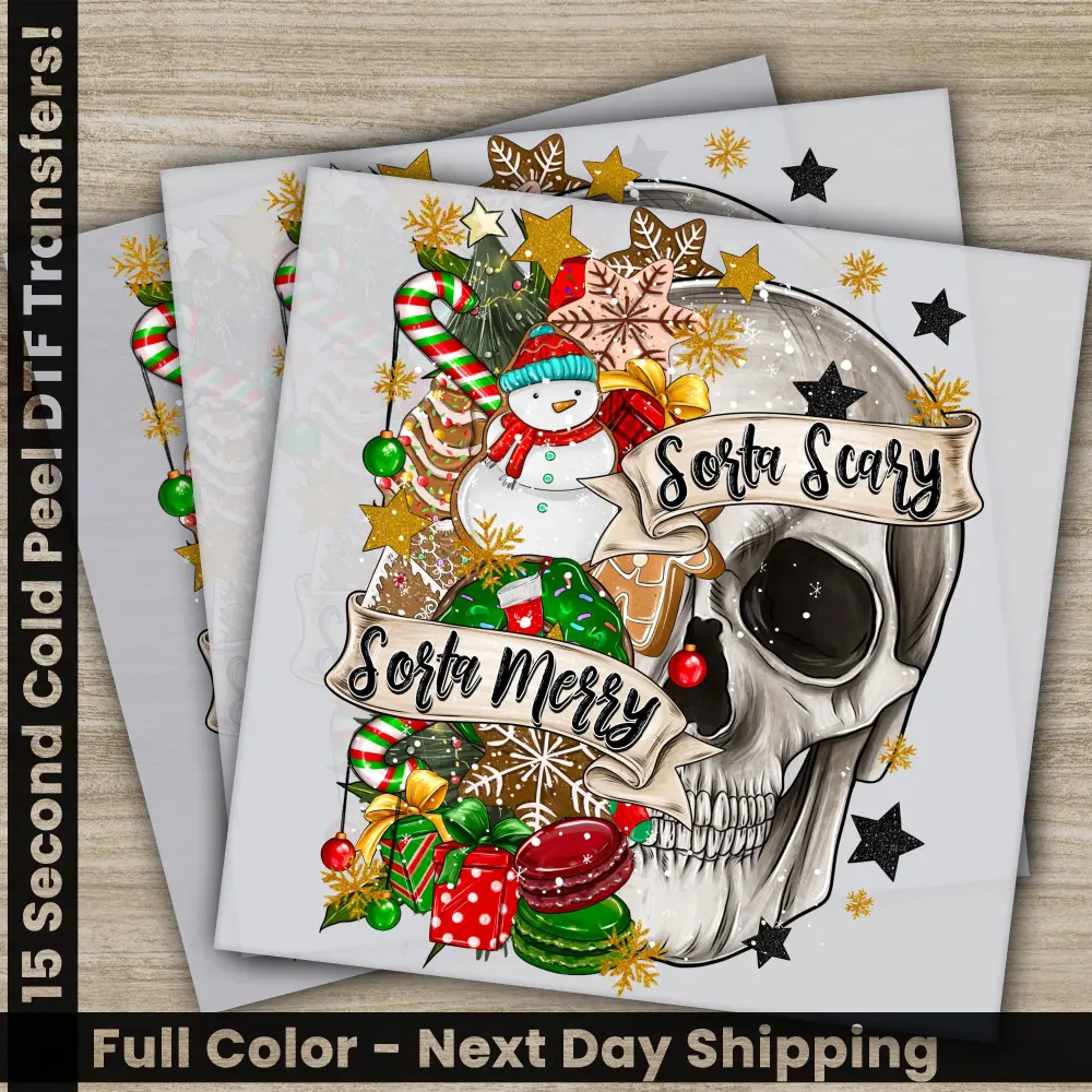 Skeleton, Christmas DTF Transfers, Ready to Press, Personalized Gifts, Direct to Film, Sublimation Screen Prints,