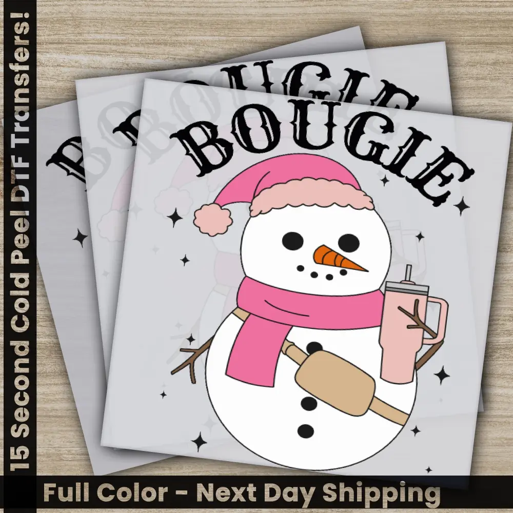 Snow Man, Christmas DTF Transfers, Ready to Press, Personalized Gifts, Direct to Film, Sublimation Screen Prints, Fast Shipping