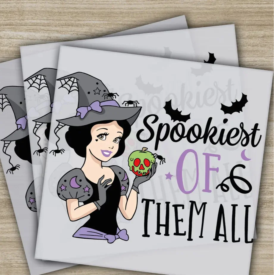 Spookiest Of Them All, Halloween Transfers, Ready to Press, Personalized DTF Transfers, For Family Gifts, Heat Press DTF Transfers