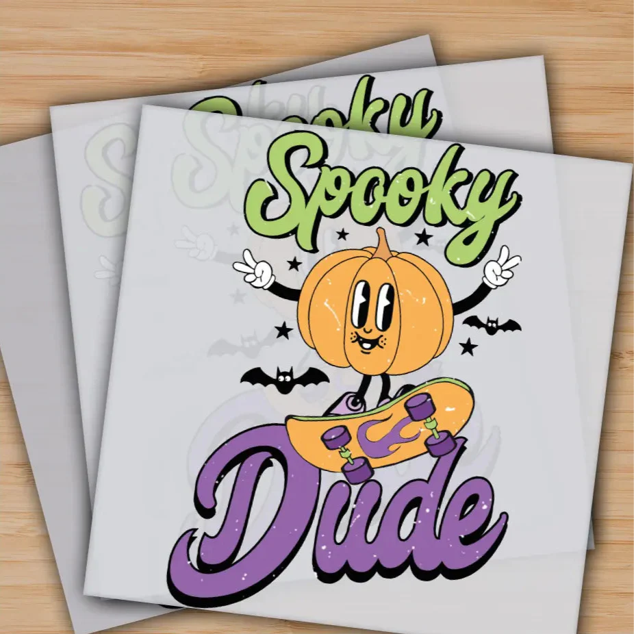 Spooky Dude, Pumpkin, Ready to Press, Personalized Gifts, Sublimation DTF Prints, Trendy DTF Prints, Ready for Press, High Quality, Fast Shipping