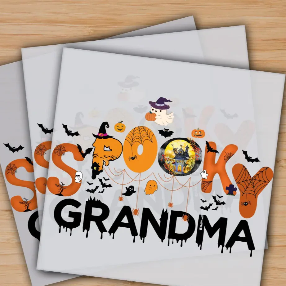 Spooky Grandma, Halloween, Ready to Press, Personalized Gifts, Sublimation DTF Prints, Trendy DTF Prints, Ready for Press, High Quality, Fast Shipping