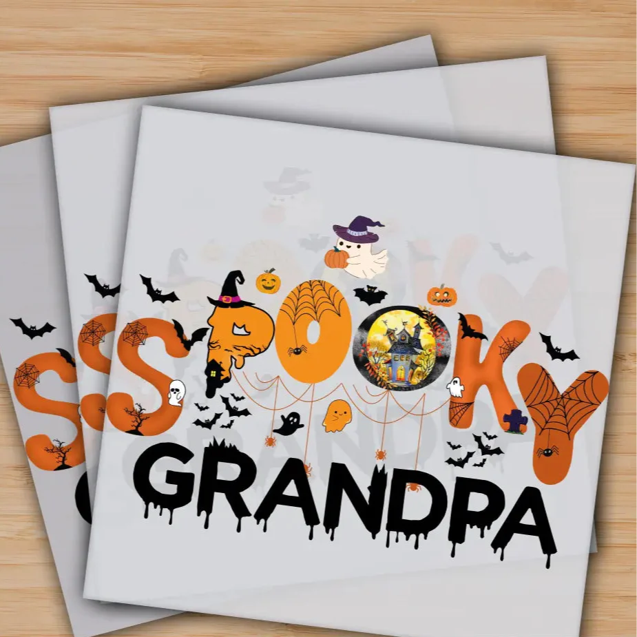 Spooky Grandpa, Halloween, Ready to Press, Personalized Gifts, Sublimation DTF Prints, Trendy DTF Prints, Ready for Press, High Quality, Fast Shipping
