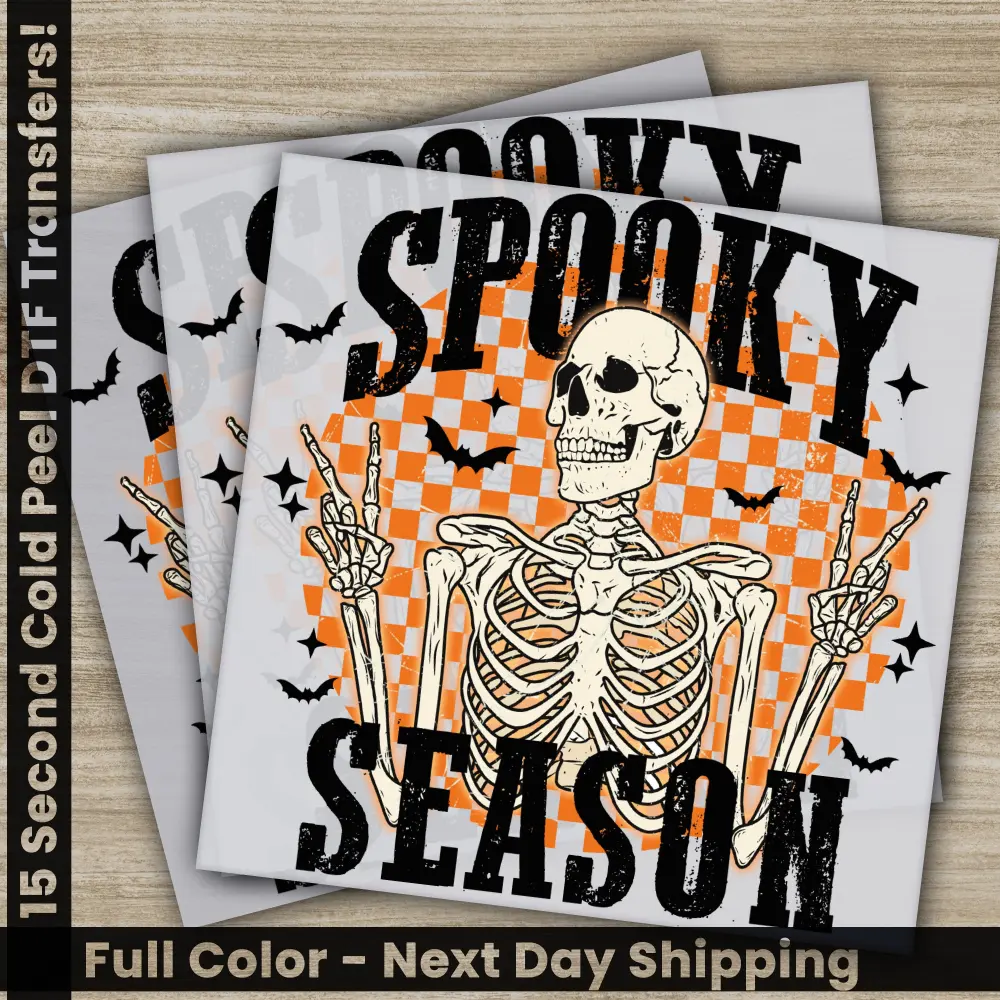 Spooky Season, Halloween Transfers, Ready to Press, Personalized DTF Transfers, For Family Gifts, Heat Press DTF Transfers