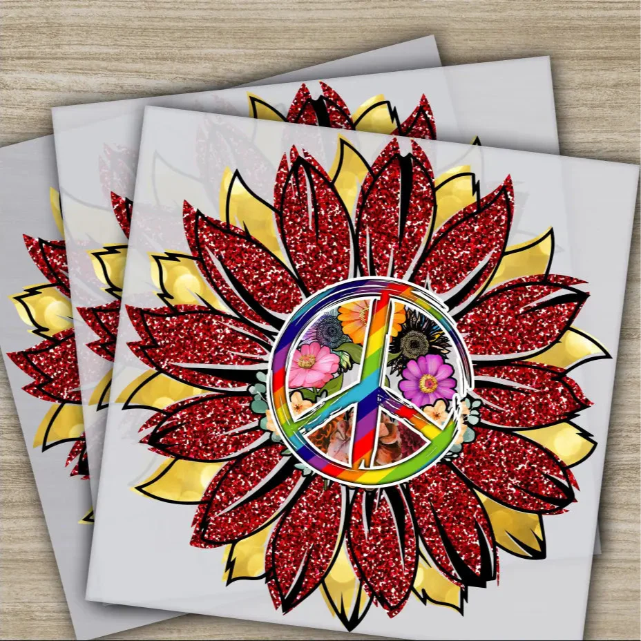 Sunflower, Ready to Press, Personalized DTF Transfers, Heat Press DTF Transfer