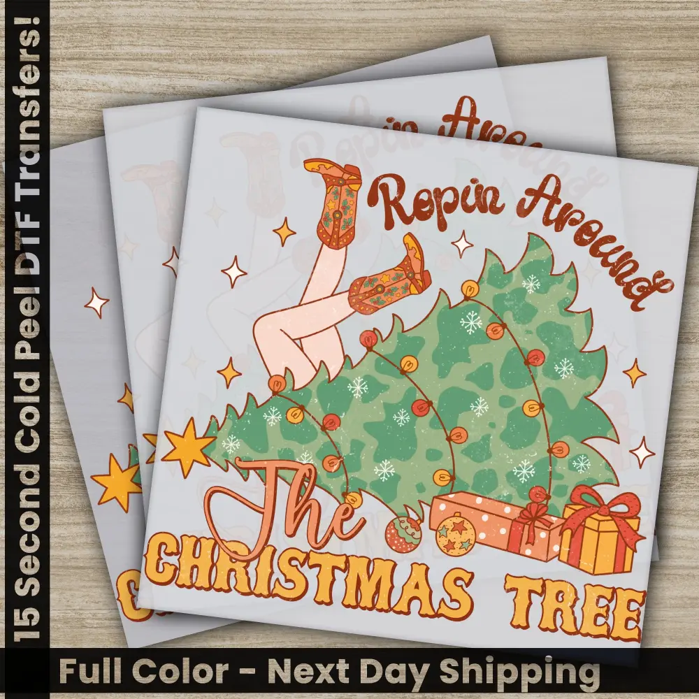 The Christmas Tree, Ready to Press, DTF Transfer, Personalized Christmas Gifts, High Quality DTF, Fast Shipping