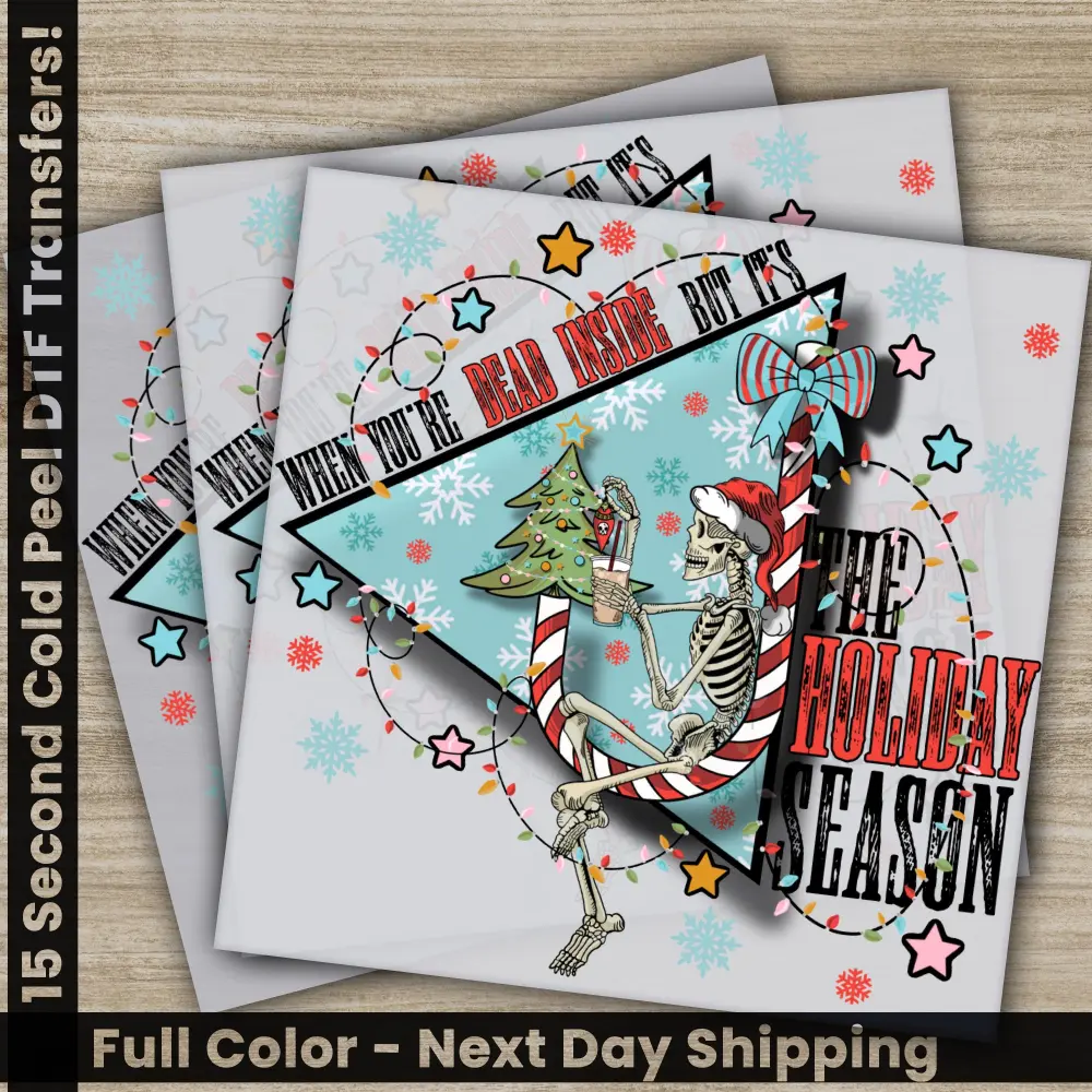 The Holiday Season, Christmas DTF Transfers, Ready to Press, Personalized Gifts, Direct to Film, Sublimation Screen Prints, Fast Shipping