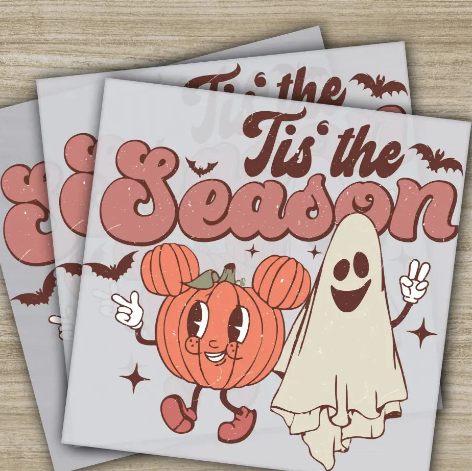 Tis' The Season, Halloween Transfers, Ready to Press, Personalized DTF Transfers, For Family Gifts, Heat Press DTF Transfers