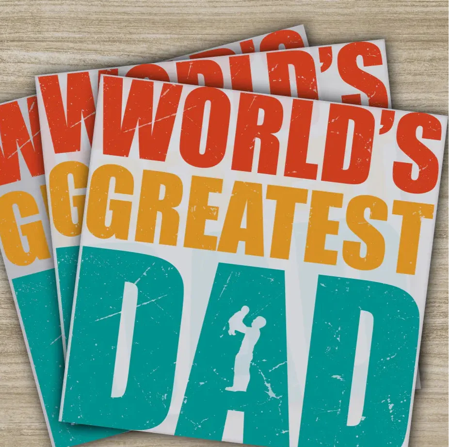 World's Greatest Dad, Fathers Day Transfers, Ready to Press, Personalized DTF Transfers, Father's Day Gifts, Heat Press DTF Transfers