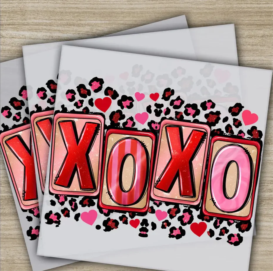 XOXO, Love And Hugs, Ready to Press, Personalized DTF Transfers, Valentines Gifts, High Quality, Heat Press DTF Transfers