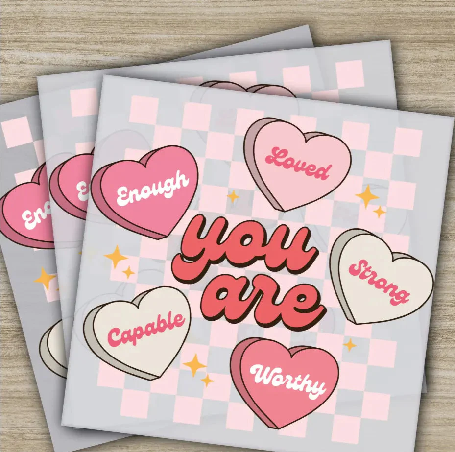You Are Loved, Valentine's Day Transfer, Ready to Press, Personalized DTF Transfers, Valentines Gift, High Quality, Heat Press DTF Transfers